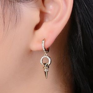 Dainty spike hoop earrings